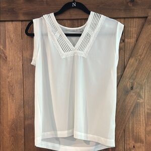 Halogen White Sleeveless Top